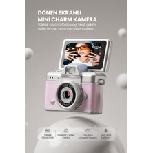 Pikas Joyplus Mini Kamera Dönen Ekran Flaşlı Selfie Video Vlog Kamerası Anahtarlık LK-027
