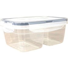 Renas Store 2 Bölmeli 0,45+0,45 Litre Kilitli Kapaklı Erzak Saklama Kabı LC-524