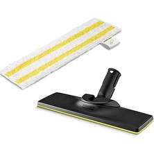 Renas Store Kärcher Orijinal Set Zemin Başlığı ve Mikrofiber Bez Easyfix Buharlı Temizleyici Kärcher Sc ile Uyumlu - Zeminler Için, Her Türlü Yüzey Için Uygun, Makinede Yıkanabilir, Beyaz