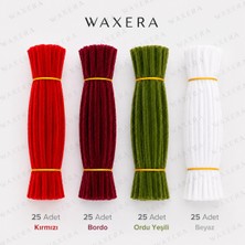 Waxera Kırmıızı Bordo Şönil Seti 100 Adet – (Kırmızı,bordo, Beyaz, Ordu Yeşili)