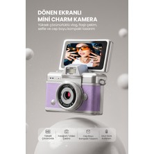 Pikas Joyplus Mini Kamera Dönen Ekran Flaşlı Selfie Video Vlog Kamerası Anahtarlık LK-027