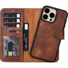 Eco Lounge Apple iPhone 13 Pro Max Uyumlu Deri Cüzdanlı Kılıf Mwwn TN02