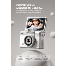 Pikas Joyplus Mini Kamera Dönen Ekran Flaşlı Selfie Video Vlog Kamerası Anahtarlık LK-027