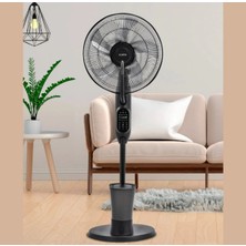 Eco Lounge Ayaklı Siyah Vantilatör 2 Yıl Garantili Zaman Ayarlı Kumandalı Sessiz Pervaneli Fan