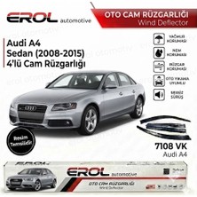 Erol Otomotiv Audi A4 Sedan (2008-2015) Uyumlu 4'lü Cam Rüzgarlığı Takımı