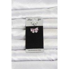 Berselya Underwear & Accessories 316L Cerrahi Çelik Pembe Fiyonk Model Göbek Piercing