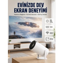 Marsilyan 4K Uyumlu 130 Inç Full Hd Projeksiyon Cihazı ve Kablosuz Aktarım Özelliği