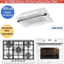 Eminçelik Rm7 Turbo+Soğutma Dijital Beyaz  Ankastre Set ( Ao 2163  W60 + 22 380 Inox+ As 1320 Asp.)