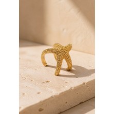 Lykos Gold Renk Deniz Yıldızı Model Kadın Yüzük
