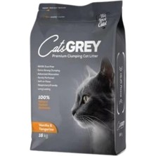 Cats Grey Cat's Grey Vanilya ve Mandalina Kokulu Tozsuz Topaklanan Ince Taneli Bentonit Kedi Kumu 16KG