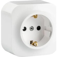 Legrand 782420 Forix IP21 Serisi Sıva Üstü Çocuk Korumalı Beyaz Tekli Priz