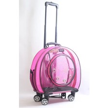 Migno Gold Model Büyük Boy Kedi Köpek Taşıma Çantası Pembe