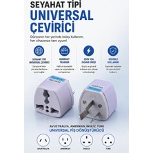 Coverzone Priz 250V 10A Duvar Girişi Avustralya, Amerikan Ingiliz Türk Universal Dönüştürücü Adaptör