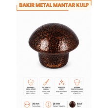 Nublado Mantar Düğme Kulp Bakır Metal 30 mm Çekmece Dolap Gardırop Mutfak Vestiyer Mobilya Kulpu Tek Vidalı Ergonomik Dekoratif Minimalist Tasarım 1 Adet