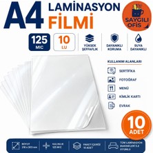 Noki Saygılıofis Laminasyon Filmi A4 125 Mic ( 10 Adet )