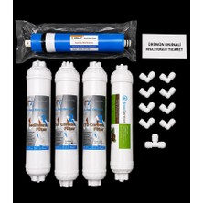 Filtre Seti 5'li Kapalı Kasa Cihazlarla Uyumlu Inline Reverse Osmois Aquagerman Su Arıtma Cihazı Filtresi