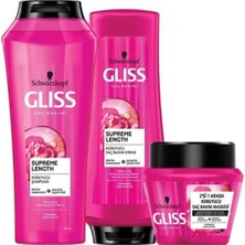 Astraltech Gliss Supreme Length Uzun Saçlara Özel Bakım Seti, Şampuan 500 Ml, Saç Kremi 360 Ml, Maske 300 ml