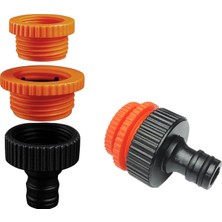 Astraltech Adaptör 3 Farklı Ölçülü Hortum Bağlantı Aparatı Eki 1/2" - 3/4" - 1" MD306 Bahçe Hortum Ucu Plastik