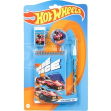 Astraltech Hot Wheels Lisanslı Not Defteri, Gömme Kurşun Kalem, Silgi ve Kalemtraş Seti, Turuncu