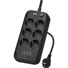 Astraltech 2500W Termal Koruma Çoklu Priz, 6 Ac + 2 Usb-A + 1 PD20W, Akıllı Akım Dengeleme, Çocuk Güvenl