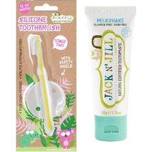 Astraltech Jack N' Jıll Jack N Jill Doğal Diş Bakım Seti (Silikon Diş Fırçası + Milkshake Aromalı Macun 50G)
