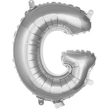 Marsilyan G Harfi 16 Inç Gümüş Renk Folyo Balon 36 cm (Gümüş)