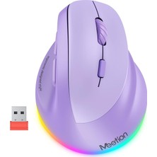 Astraltech Meetion Ergonomik Fare, Dikey Fare Rgb Arkadan Aydınlatmalı Edilebilir Fare, Bluetoot