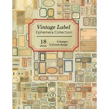 Astraltech Independently Published Vintage Label Ephemera Collection: 18 Sheets - Over 600 Vintage Labels In R