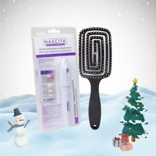 Astraltech Nascita Professional Yılbaşı Paketi Pratik Manikür & Pedikür Seti ve Saç Fırçası Siyah