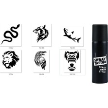 Astraltech Yılan Katal Spray Tattoo Geçici Siyah Sprey Dövme Seti
