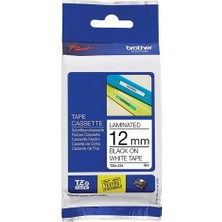 Astraltech Brother P-Touch TZE-231 Tze-Tape 12MM Beyaz Üzeri̇ne Si̇yah Lami̇nasyonlu Eti̇ket