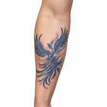 Astraltech Özgür Anka Yarı Kalıcı Aylık Geçici Dövme Yapıştırm Dövmeler 18X11 cm