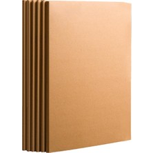 Astraltech A5 Ebat Kraft Kapak 6'lı Set 2*(Çizgili-Çizgisiz-Kareli) 120 Sayfa Ikonik Defter Çek Kopart Sayfa M