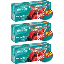 Astraltech Smarter 3 Paket Buzdolabi Poşet Orta Boy (100 Adet x 3)