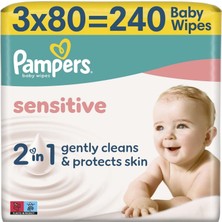 Astraltech Pampers Sensitive Bebek Islak Havlu 3 Paket 240 Yaprak