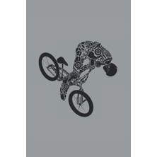 Astraltech Bmx: Ciclismo Bmxer |libreta Din A5 6x9 Pulgadas |cuaderno Diario Planificador |120 Páginas |libro