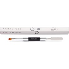Astraltech Momo Professional Çift Taraflı Spatula ve Akril Jel Fırçası No.6