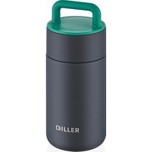 Astraltech Diller Paslanmaz Çelik Termos Şişe 350ML Sızdırmaz Kapak Siyah Renk