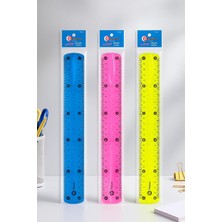 Astraltech 3 Adet Esnek Cetvel Kırılmaz Cetvel 30 cm Karışık Renkler