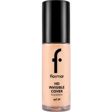 Astraltech Flormar Invisible Cover Hafif Yapılı Yarı Parlak Bitişli SPF30 Fondöten