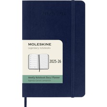 Astraltech Moleskine 18 Monate Wochen Notizkalender 2025/2026, Pocket/a6, 1 Wo = 1 Seite, Rechts Linierte Seit