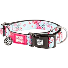 Astraltech Max & Molly Urban Pets Original Akıllı Künyeli Köpek Boyun Tasması (S, Kiraz Çiçeği)