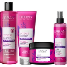 Astraltech Urban Care Intense & Keratin Yoğun Hasar Onarıcı Şampuan Krem Maske Sıvı Krem Saç Bakım Seti 4'lü-V