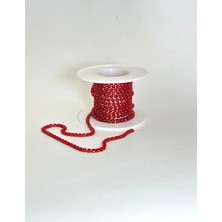 Mazaka Studio SS12 Kırmızı Renkli Kristal Beyoğlu Taş Zincir Şerit 3 Metre