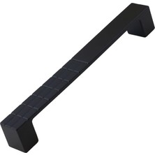 Astraltech 10 Adet Bihter Desenli Mobilya Mutfak Dolabı Çekmece Dolap Kulpu Kulpları Kulbu Siyah 128 mm Metal