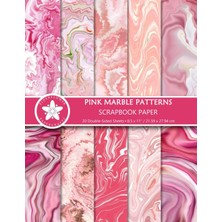 Astraltech Pink Marble Patterns Scrapbook Paper: Abstract Marbled Craft Paper Pad For Scrapbooking, Papercraft