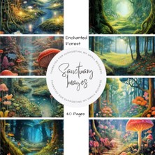 Astraltech Independently Published Enchanted Forest Scrapbooking Paper: Decorative Craft Paper Pad Supplies, J
