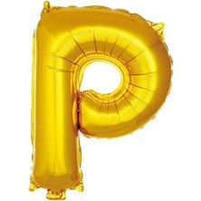 Marsilyan P Harfi 16 Inç Gold Renk Folyo Balon 36 cm (Altın)