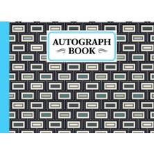 Astraltech Autograph Book: Rectangles Cover | Memory Book, Signature Celebrity Memorabilia Album Gift, Size 8.