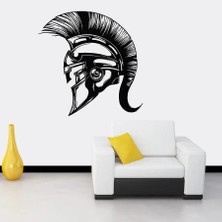 Astraltech Vinil Duvar Çıkartması Spartalı Kask Savaşçı Antik Yunan Çıkartması Kask Duvar Çıkartması Ev Oturma